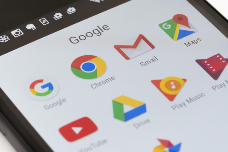 Pantalla con aplicaciones de Google